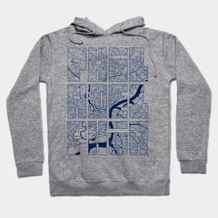 Philadelphia, Pennsylvania, USA City Map Typography - Coastal Hoodie